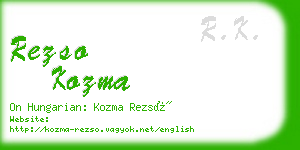 rezso kozma business card